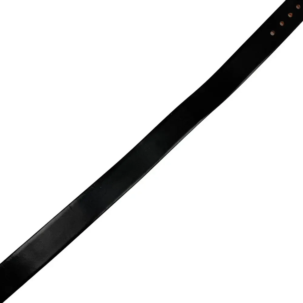 Bechelli Oil-Tanned Cowhide Leather Belt Strap Black Size M 34–36 USA Western